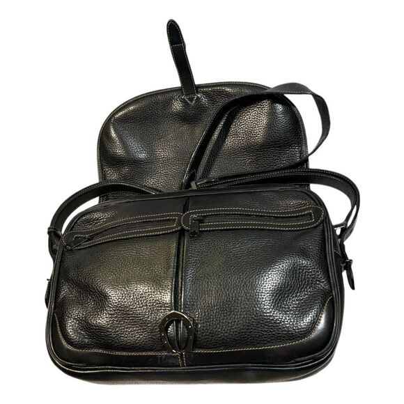 GUCCI Vintage Dark Navy Blue Leather Messenger Bag - Picture 9 of 16